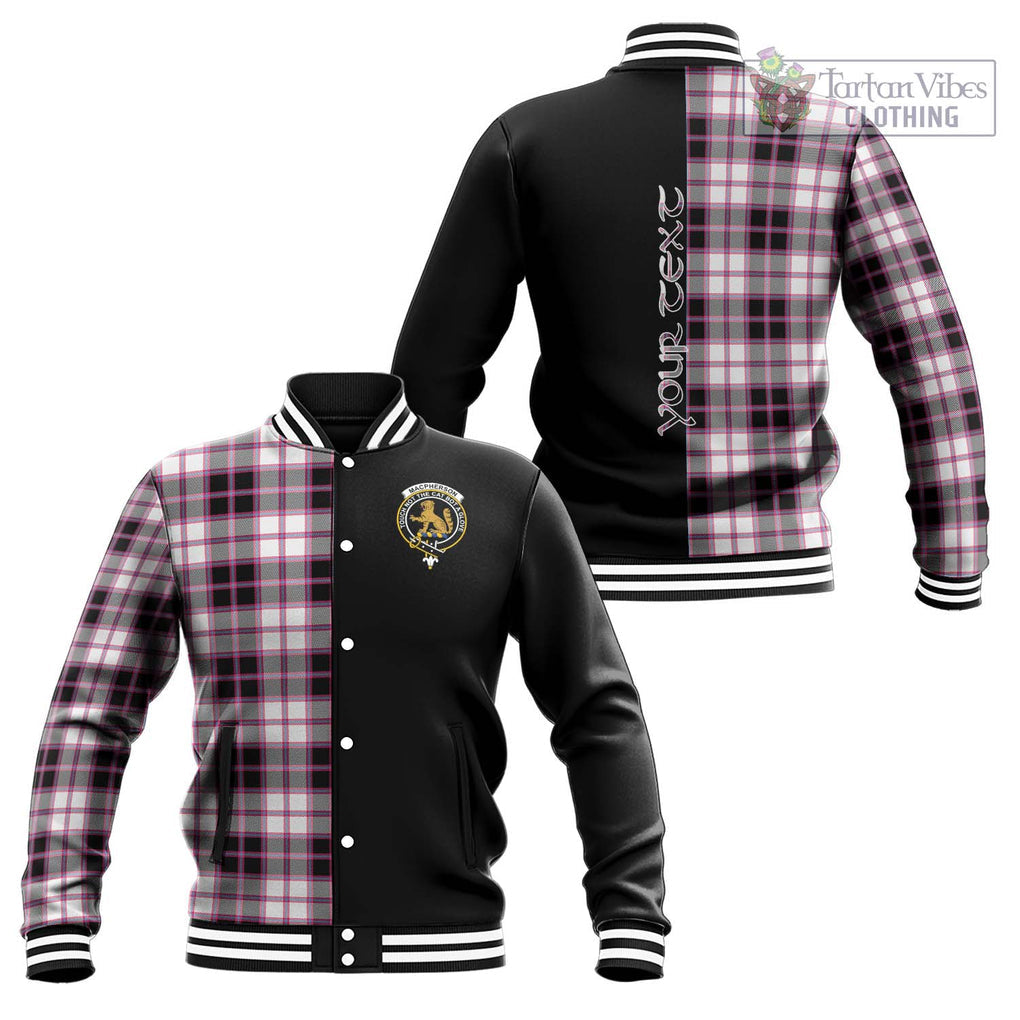 MacPherson Hunting Modern Tartan Baseball Jacket with Family Crest and Half Of Me Style Unisex - Tartanvibesclothing Shop