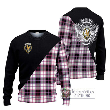 MacPherson Hunting Modern Tartan Ugly Sweater with Family Crest and Military Logo Style