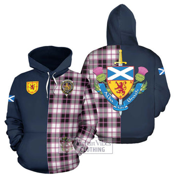 MacPherson Hunting Modern Tartan Hoodie Alba with Scottish Lion Royal Arm Half Style