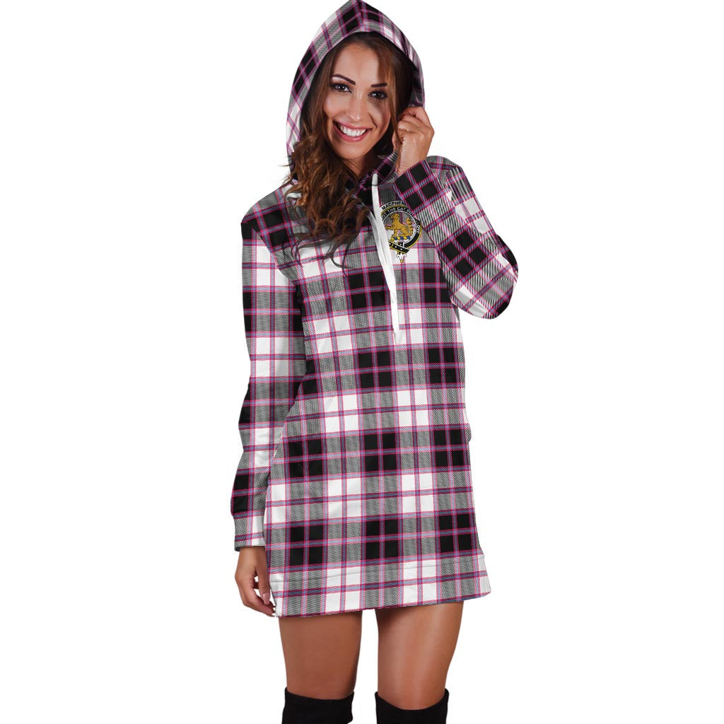 MacPherson Hunting Modern Tartan Hoodie Dress with Family Crest - Tartan Vibes Clothing