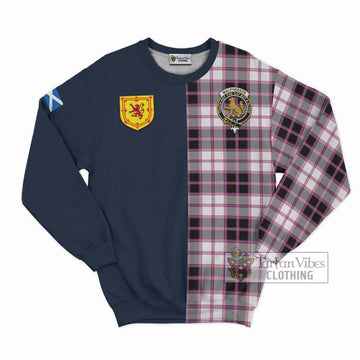 MacPherson Hunting Modern Tartan Sweatshirt Alba with Scottish Lion Royal Arm Half Style