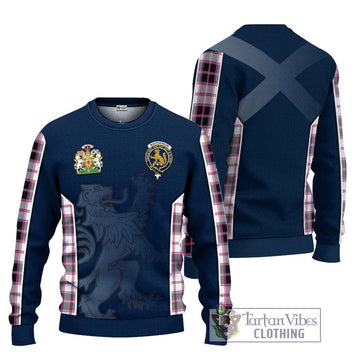 MacPherson Hunting Modern Tartan Ugly Sweater with Family Crest and Lion Rampant Vibes Sport Style