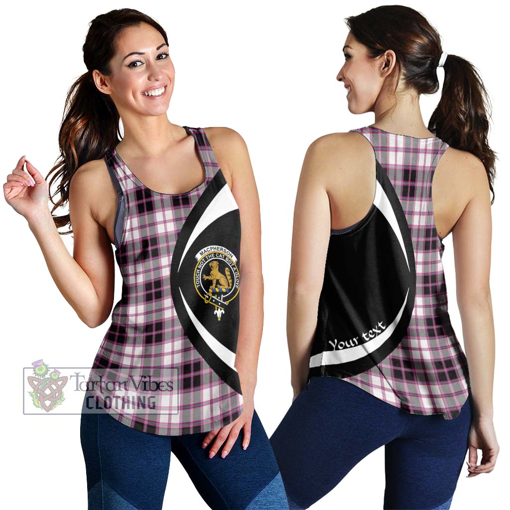 MacPherson Hunting Modern Tartan Women's Racerback Tanks with Family Crest Circle Style 4XL - Tartan Vibes Clothing