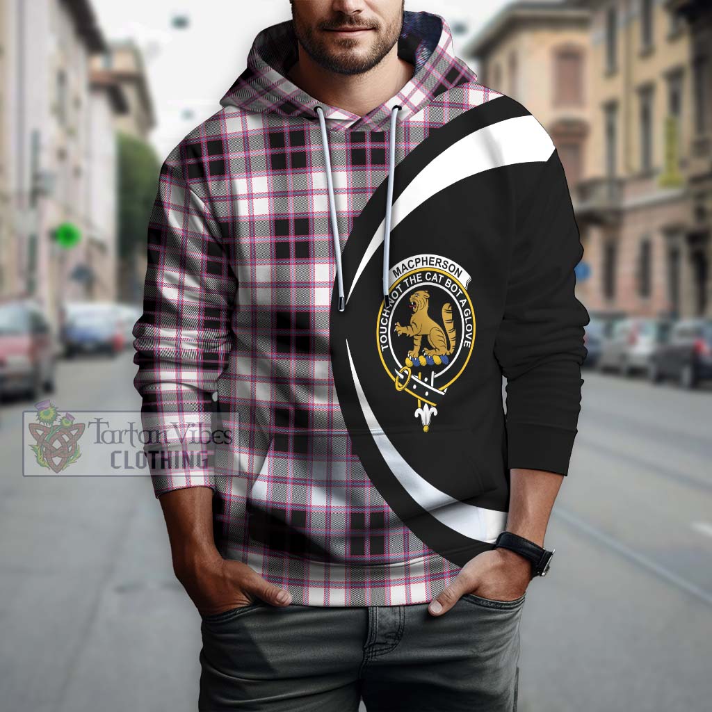 MacPherson Hunting Modern Tartan Hoodie with Family Crest Circle Style Zip Hoodie - Tartan Vibes Clothing