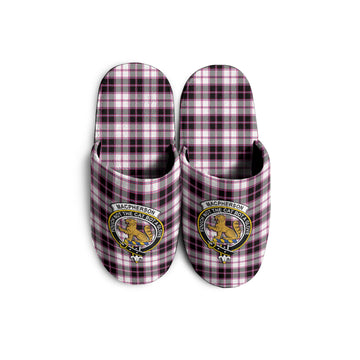 MacPherson Hunting Modern Tartan Home Slippers with Family Crest