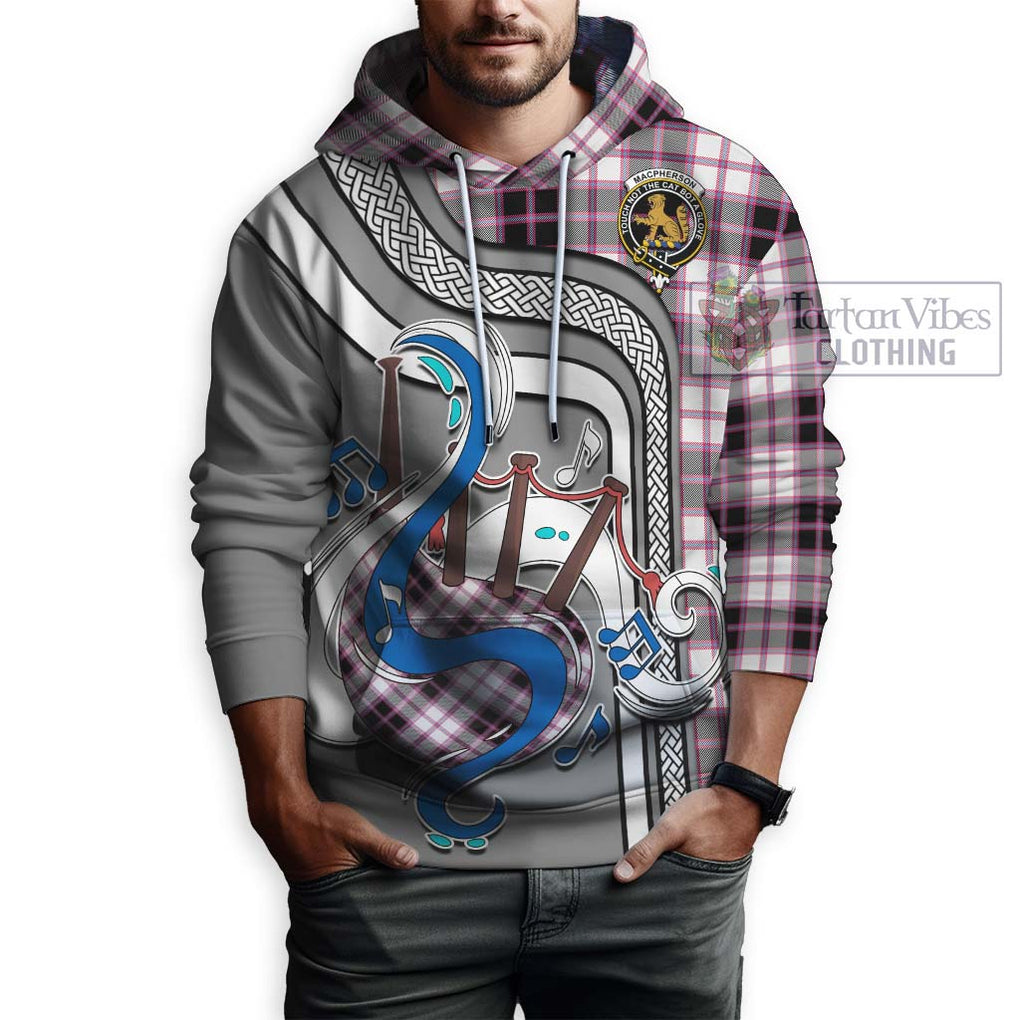 MacPherson Hunting Modern Tartan Hoodie with Epic Bagpipe Style Zip Hoodie - Tartanvibesclothing Shop