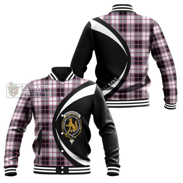 MacPherson Hunting Modern Tartan Baseball Jacket with Family Crest Circle Style