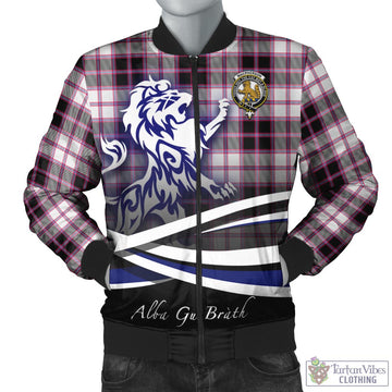 MacPherson Hunting Modern Tartan Bomber Jacket with Alba Gu Brath Regal Lion Emblem