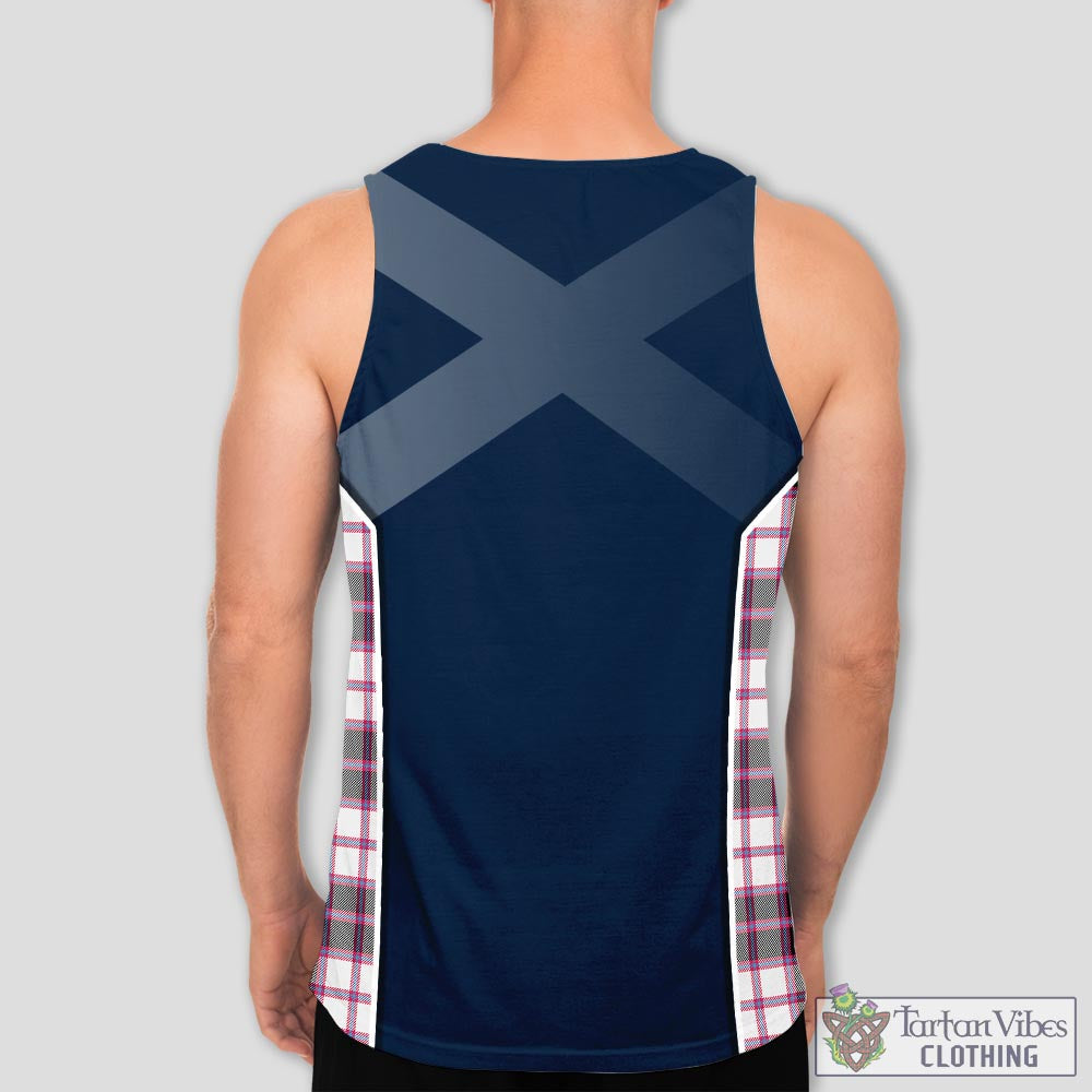 Tartan Vibes Clothing MacPherson Hunting Modern Tartan Men's Tanks Top with Family Crest and Scottish Thistle Vibes Sport Style