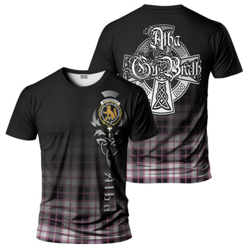 MacPherson Hunting Modern Tartan T-Shirt Featuring Alba Gu Brath Family Crest Celtic Inspired