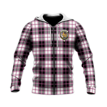 MacPherson Hunting Modern Tartan Knitted Hoodie with Family Crest