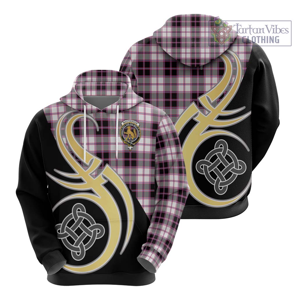 MacPherson Hunting Modern Tartan Hoodie with Family Crest and Celtic Symbol Style - Tartan Vibes Clothing