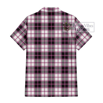 MacPherson Hunting Modern Tartan Short Sleeve Button Shirt with Family Crest DNA In Me Style