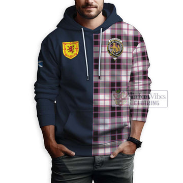 MacPherson Hunting Modern Tartan Hoodie Alba with Scottish Lion Royal Arm Half Style