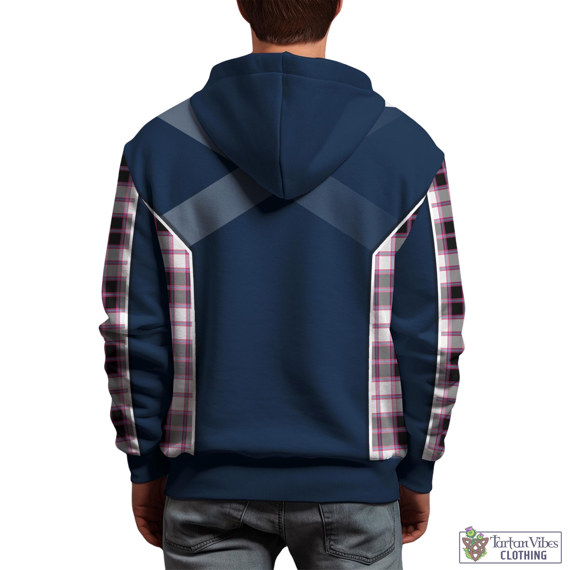 Tartan Vibes Clothing MacPherson Hunting Modern Tartan Hoodie with Family Crest and Scottish Thistle Vibes Sport Style