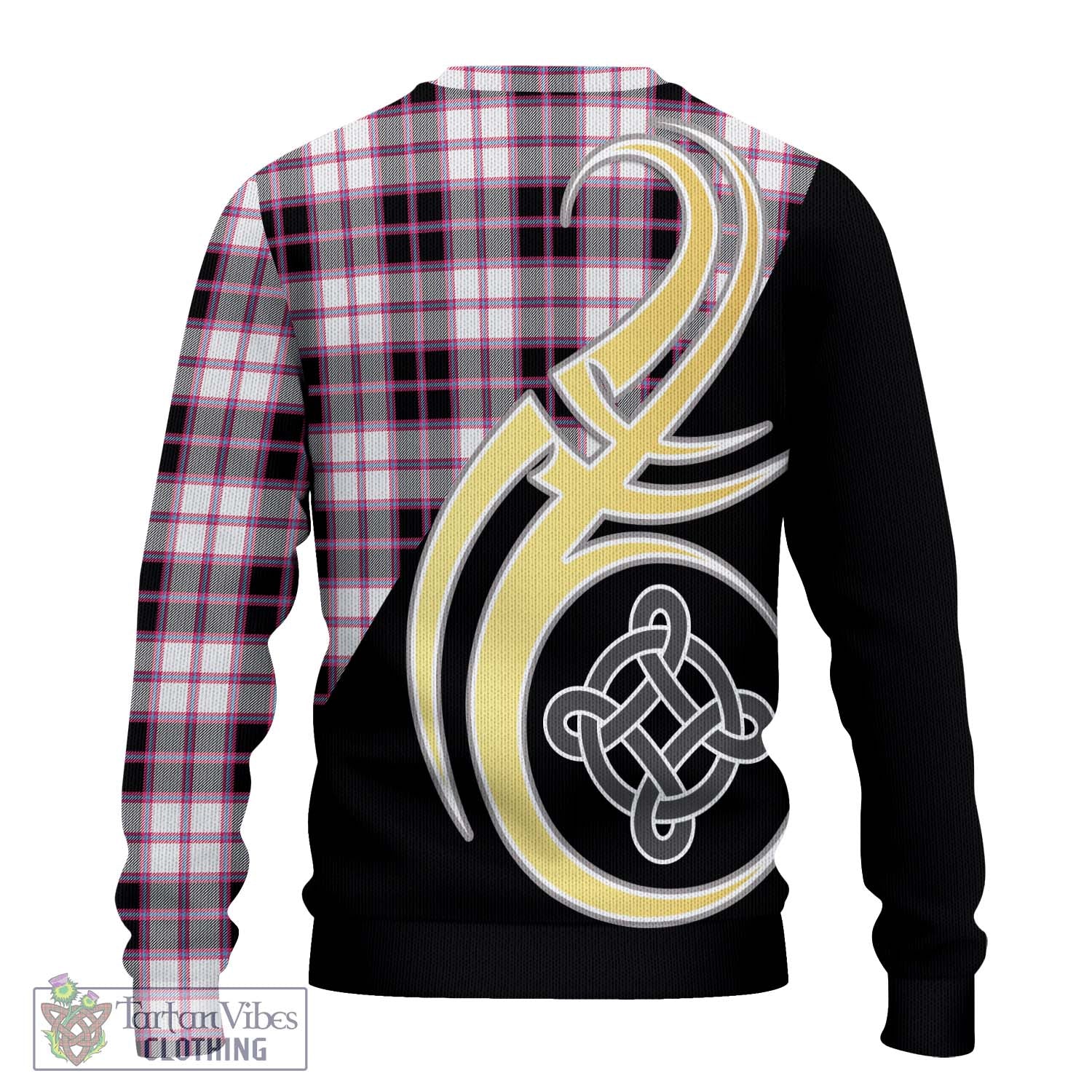 MacPherson Hunting Modern Tartan Knitted Sweater with Family Crest and Celtic Symbol Style - Tartan Vibes Clothing