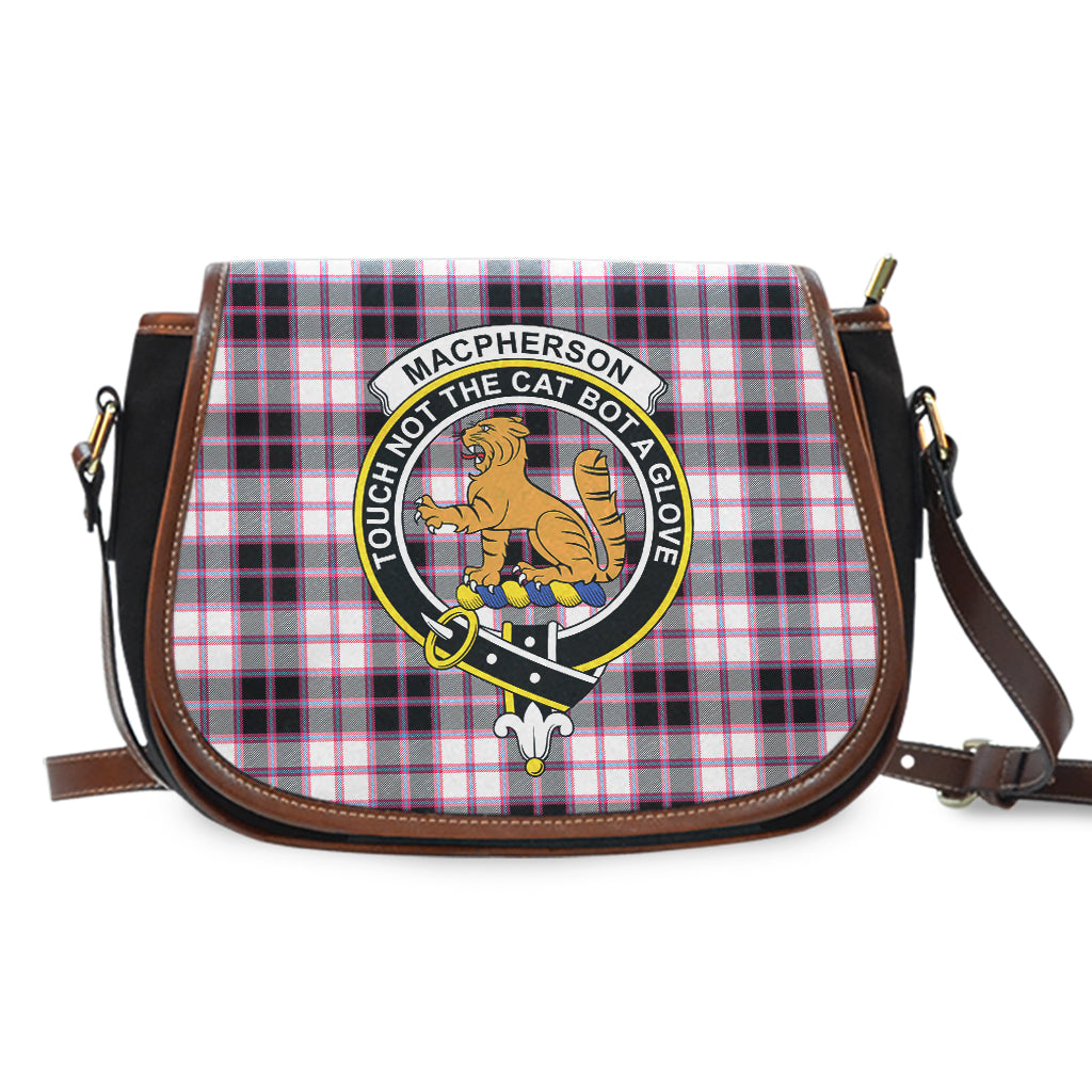 MacPherson Hunting Modern Tartan Saddle Bag with Family Crest - Tartan Vibes Clothing