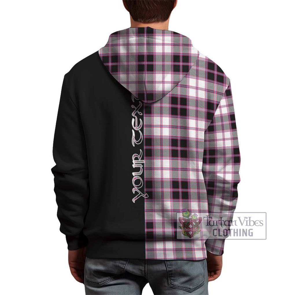 MacPherson Hunting Modern Tartan Hoodie with Family Crest and Half Of Me Style - Tartanvibesclothing Shop