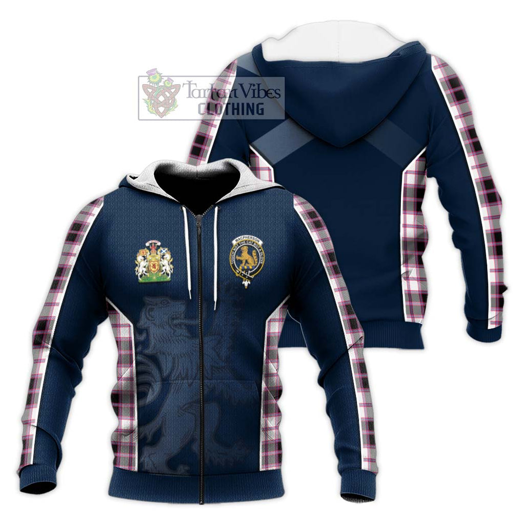 MacPherson Hunting Modern Tartan Knitted Hoodie with Family Crest and Lion Rampant Vibes Sport Style Unisex Knitted Zip Hoodie - Tartan Vibes Clothing