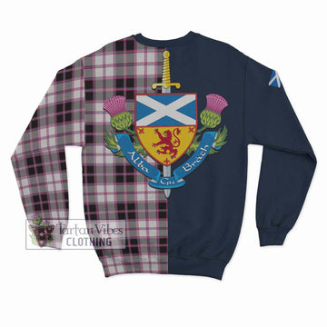 MacPherson Hunting Modern Tartan Sweatshirt Alba with Scottish Lion Royal Arm Half Style