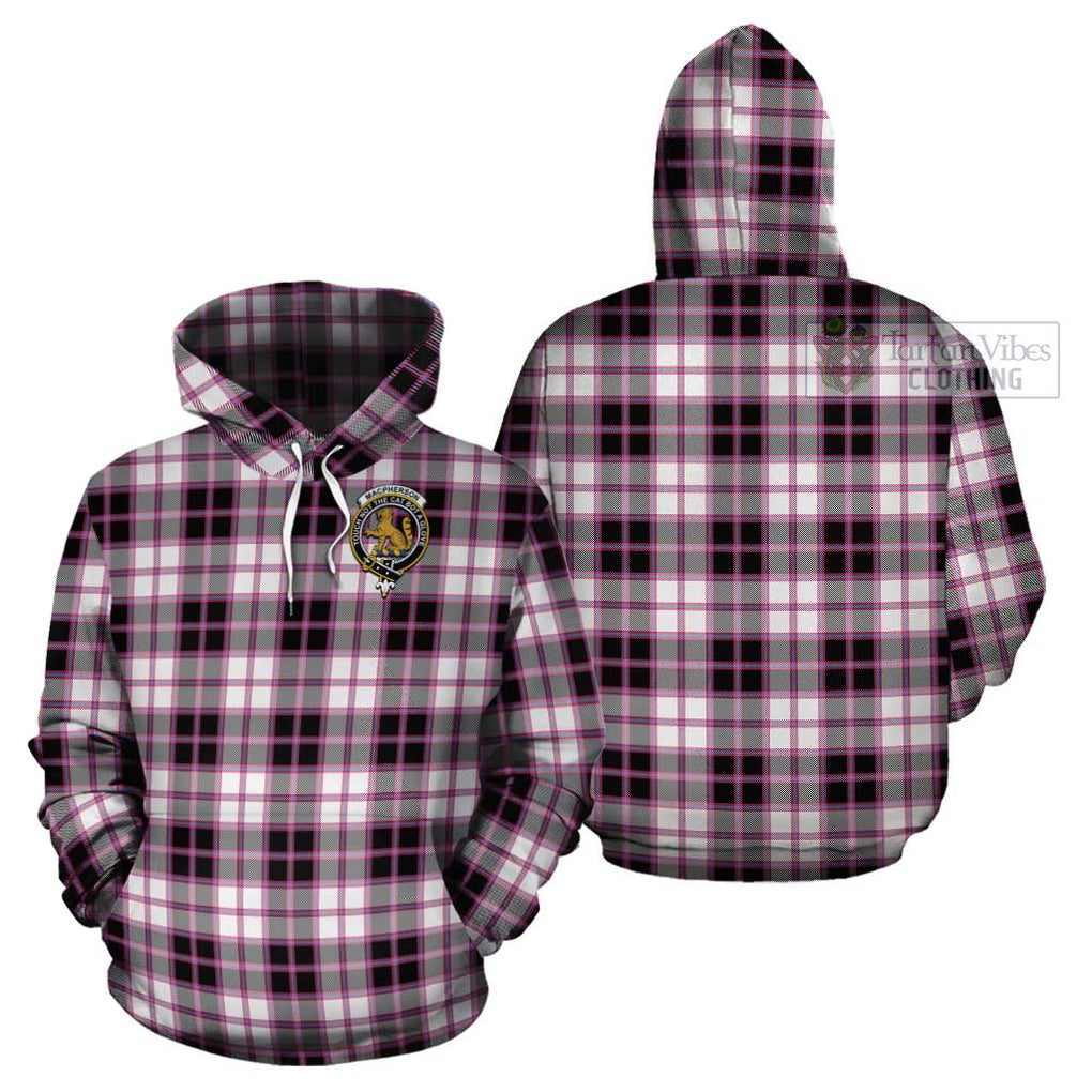 MacPherson Hunting Modern Tartan Cotton Hoodie with Family Crest Pullover Hoodie - Tartan Vibes Clothing