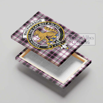 MacPherson Hunting Modern Tartan Canvas Print Wall Art with Family Crest