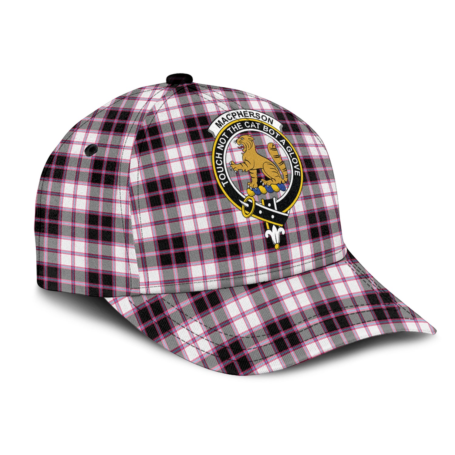 MacPherson Hunting Modern Tartan Classic Cap with Family Crest - Tartan Vibes Clothing