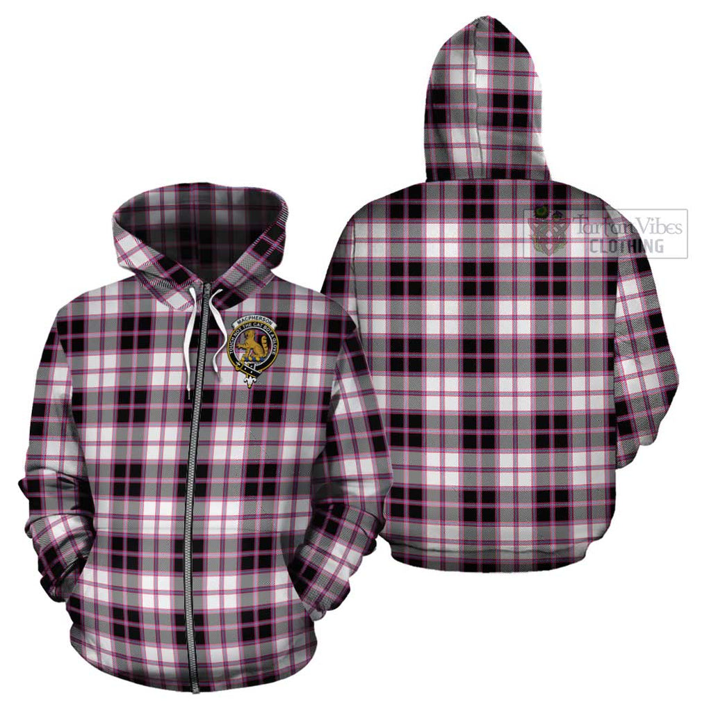 MacPherson Hunting Modern Tartan Cotton Hoodie with Family Crest Zip Hoodie - Tartan Vibes Clothing