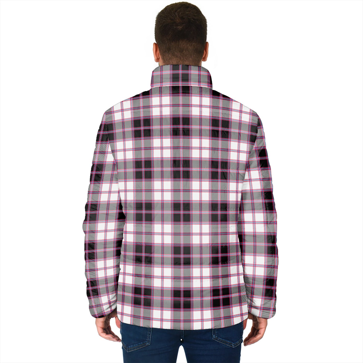 MacPherson Hunting Modern Tartan Padded Jacket with Family Crest - Tartan Vibes Clothing