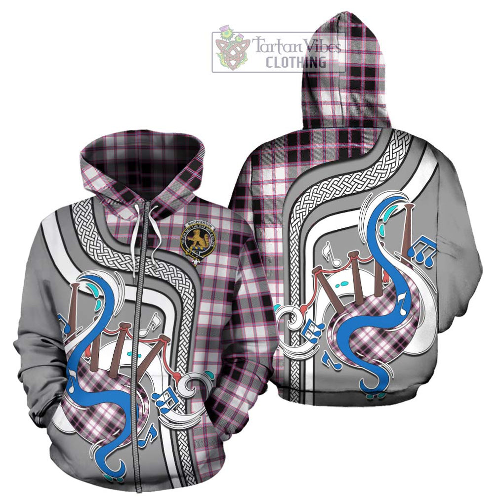 MacPherson Hunting Modern Tartan Hoodie with Epic Bagpipe Style - Tartanvibesclothing Shop