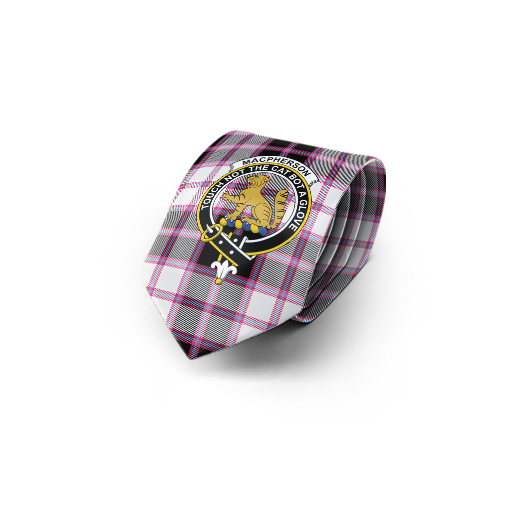 MacPherson Hunting Modern Tartan Classic Necktie with Family Crest - Tartan Vibes Clothing