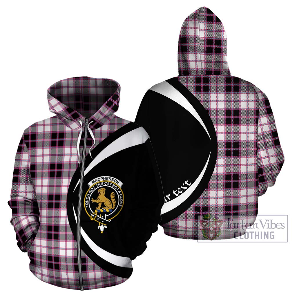 MacPherson Hunting Modern Tartan Hoodie with Family Crest Circle Style - Tartan Vibes Clothing