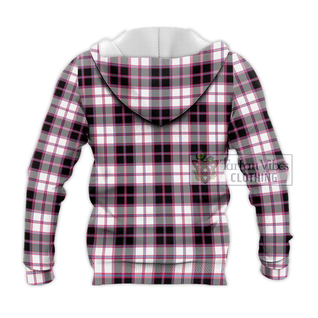 MacPherson Hunting Modern Tartan Knitted Hoodie with Family Crest DNA In Me Style - Tartanvibesclothing Shop