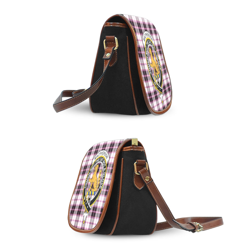 MacPherson Hunting Modern Tartan Saddle Bag with Family Crest - Tartan Vibes Clothing