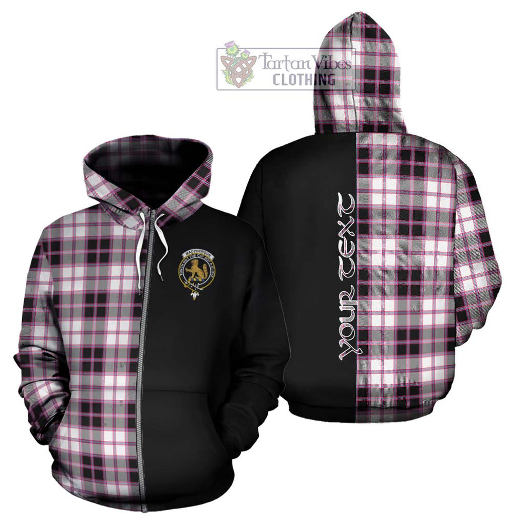 MacPherson Hunting Modern Tartan Hoodie with Family Crest and Half Of Me Style - Tartanvibesclothing Shop