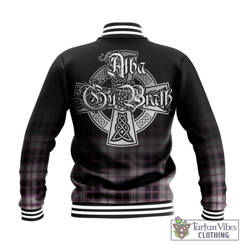 Tartan Vibes Clothing MacPherson Hunting Modern Tartan Baseball Jacket Featuring Alba Gu Brath Family Crest Celtic Inspired