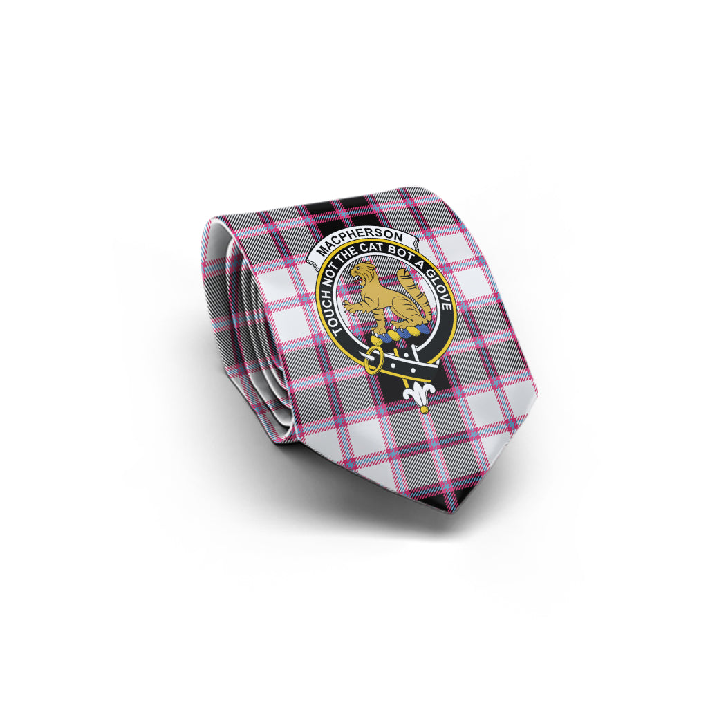 MacPherson Hunting Modern Tartan Classic Necktie with Family Crest - Tartan Vibes Clothing