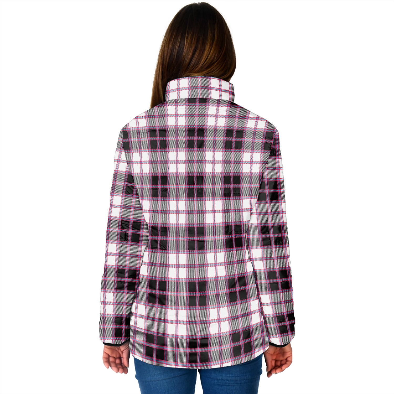 MacPherson Hunting Modern Tartan Padded Jacket with Family Crest - Tartan Vibes Clothing