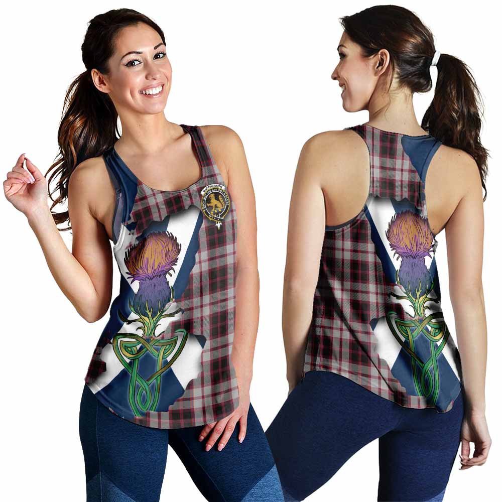MacPherson (McPherson) Tartan Family Crest Women's Racerback Tanks Scottish Thistle Celtic Inspired 4XL - Tartan Vibes Clothing