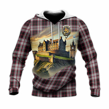 MacPherson (McPherson) Tartan Family Crest Knitted Hoodie with Scottish Ancient Castle Style Unisex Knitted Pullover Hoodie - Tartan Vibes Clothing