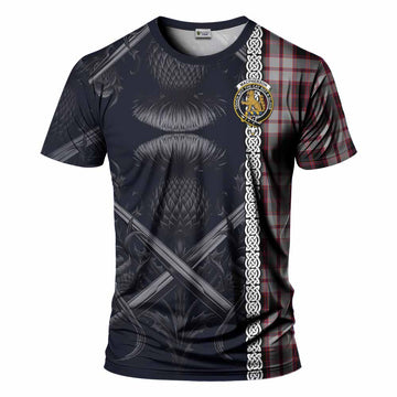 MacPherson (McPherson) Tartan T-Shirt with Family Crest Cross Sword Thistle Celtic Vibes