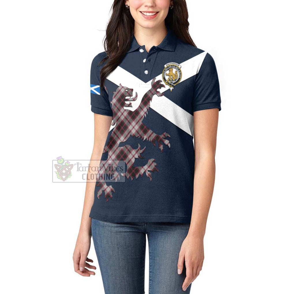 Tartan Vibes Clothing MacPherson (McPherson) Tartan Lion Rampant Women's Polo Shirt – Proudly Display Your Heritage with Alba Gu Brath and Clan Name