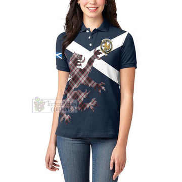 MacPherson (McPherson) Tartan Lion Rampant Women's Polo Shirt Proudly Display Your Heritage with Alba Gu Brath and Clan Name