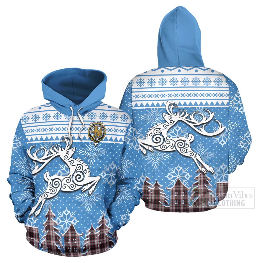 Tartan Vibes Clothing MacPherson (McPherson) Clan Christmas Hoodie Celtic Reindeer Style