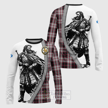 MacPherson (McPherson) Tartan Clan Crest Long Sleeve T-Shirt with Highlander Warrior Celtic Style