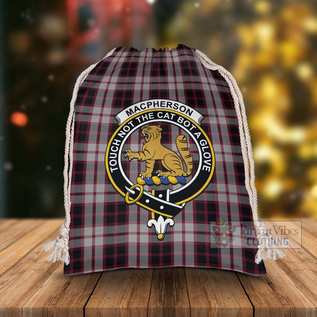 Tartan Vibes Clothing MacPherson (McPherson) Tartan Christmas Santa's Bag with Family Crest