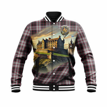 MacPherson (McPherson) Tartan Family Crest Baseball Jacket with Scottish Ancient Castle Style Unisex - Tartan Vibes Clothing