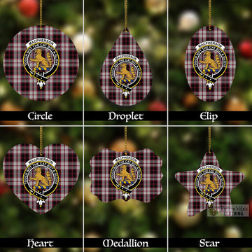 MacPherson (McPherson) Tartan Christmas Aluminium Ornament with Family Crest