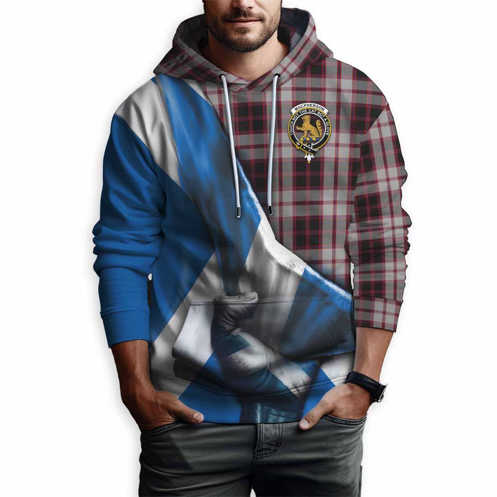 Tartan Vibes Clothing MacPherson (McPherson) Tartan Hoodie with Family Crest Scotland Patriotic Style