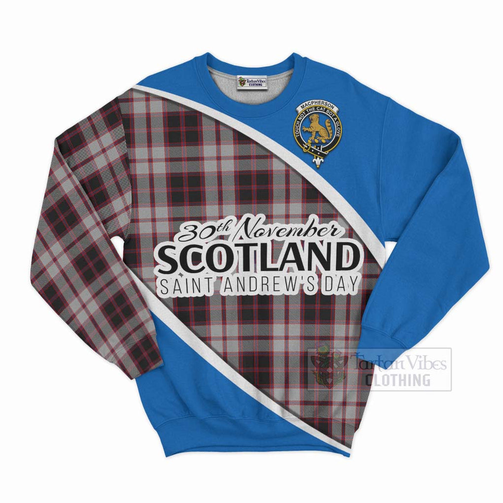 Tartan Vibes Clothing MacPherson (McPherson) Family Crest Tartan Sweatshirt Celebrate Saint Andrew's Day in Style